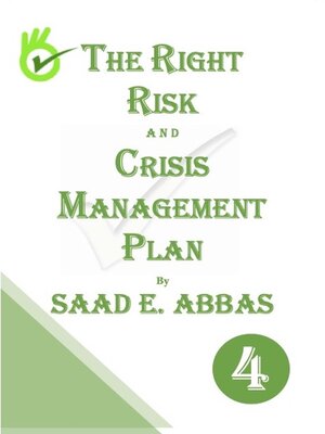 cover image of The Right Risk and Crisis Management Plan